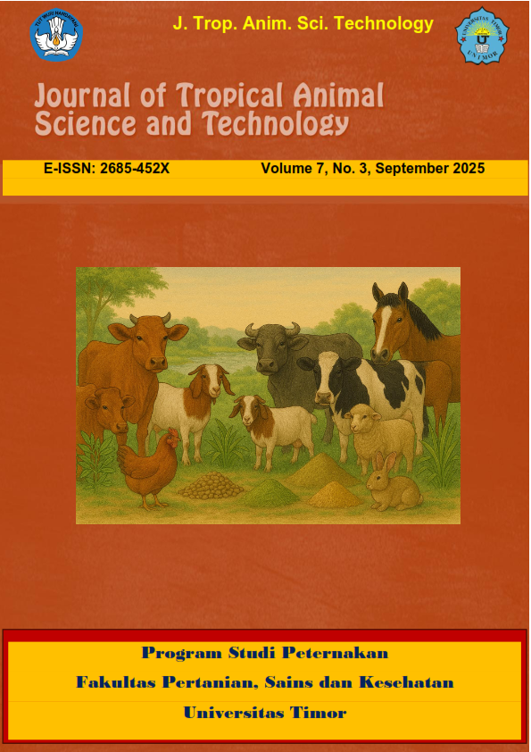 					View Vol. 7 No. 3 (2025): Journal of Tropical Animal Science and Technology
				