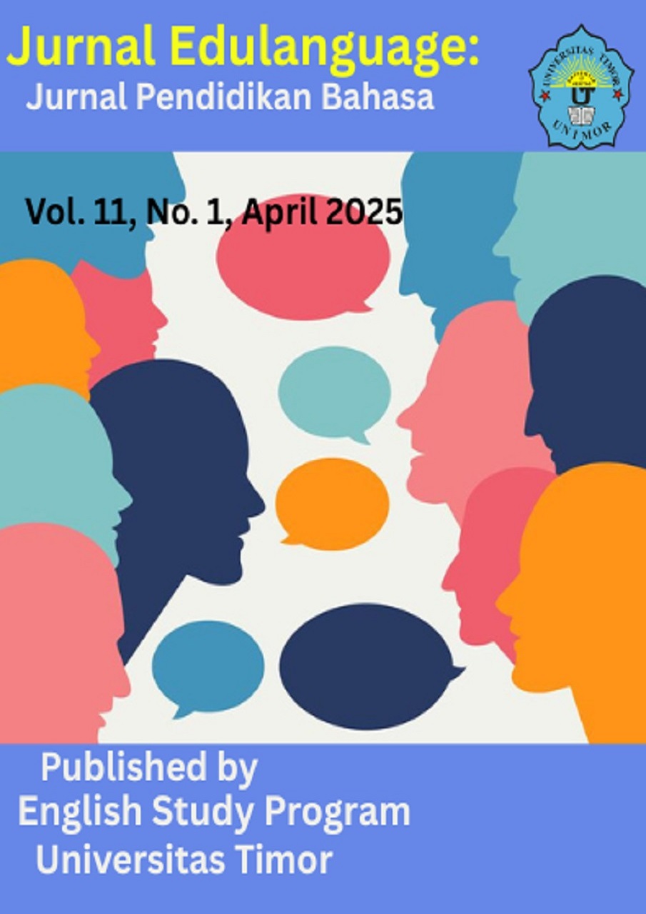 					View Vol. 11 No. 1 (2025): Jurnal Edulanguage: Jurnal Pendidikan Bahasa
				