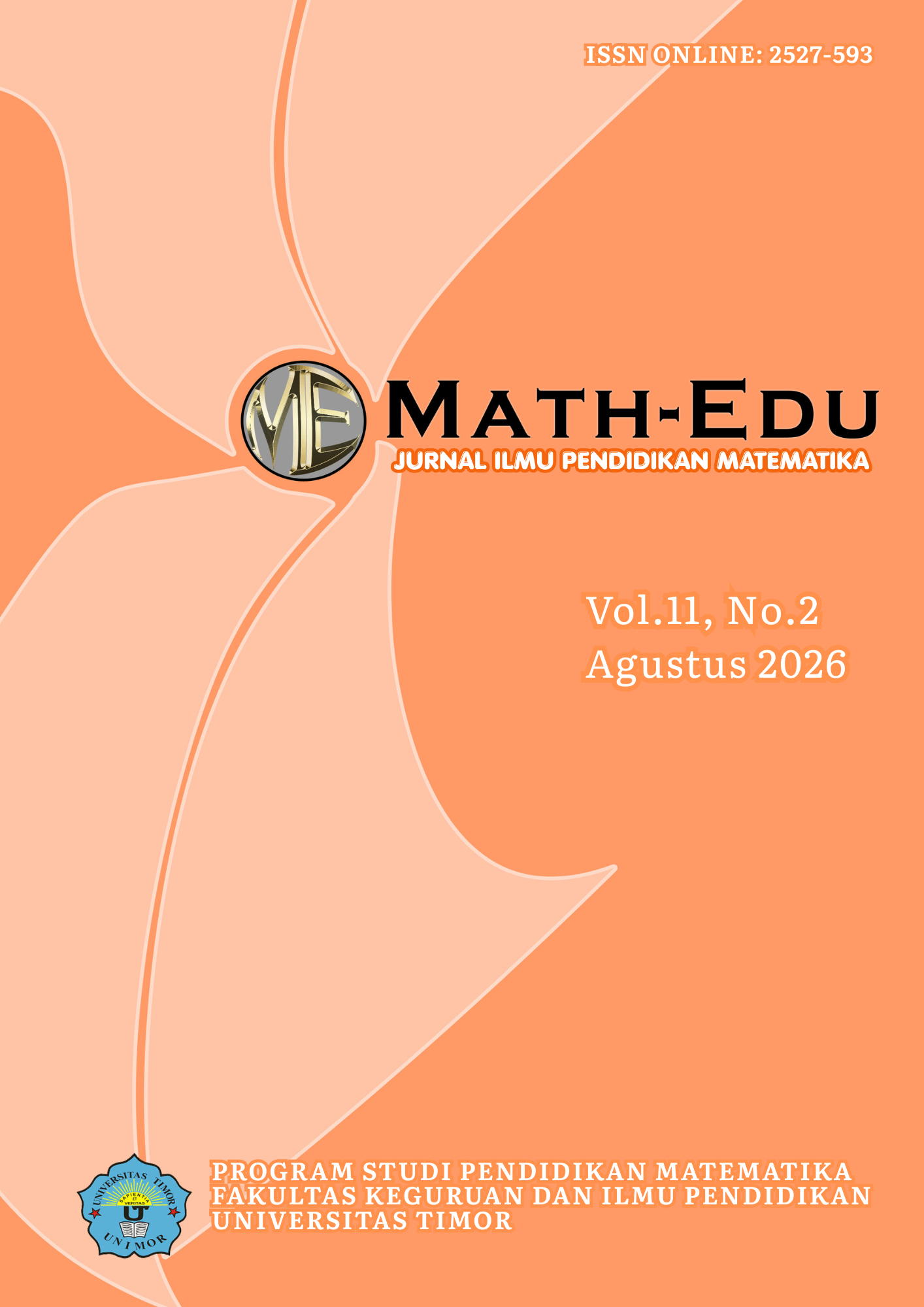					View Vol. 11 No. 2 (2026): MATH-EDU: Jurnal Ilmu Pendidikan Matematika
				