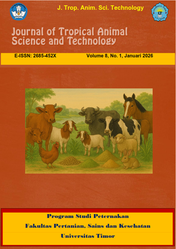 					View Vol. 8 No. 1 (2026): Journal of Tropical Animal Science and Technology
				
